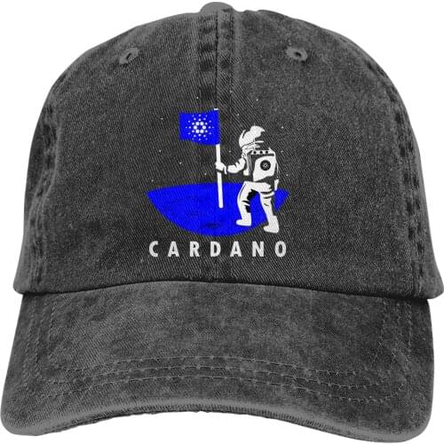 On The Moon Blue Moons Baseball Cap Men Cardano Coin ADA Cryptocurrency Caps colors Women Summer Snapback Caps