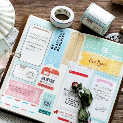 Letter Paper Bank Book Washi Tape Adhesive Tape DIY Scrapbooking Sticker Label Craft Masking Tape