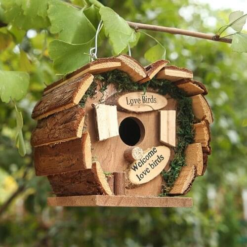 Wooden Bird Feeder Birdhouse Garden Gifts Courtyard Villa Balcony Bird Feeder Birds Food Supplie Container Appliance