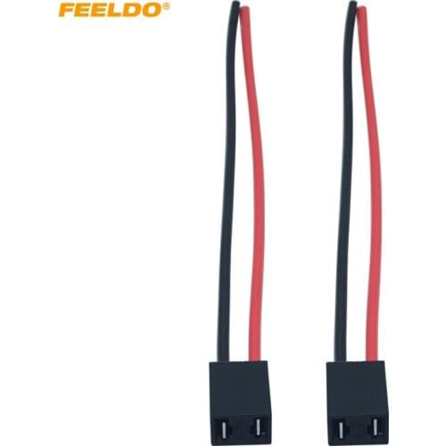FEELDO 2Pcs Car H7 LED HID Headlight Cable Connector Plug Lamp Bulb Socket Automotive Wire Halogen Adapter Holder #FD5960