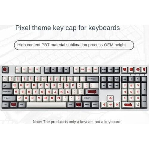 108-key Pixel Theme Keycaps PBT Sublimation OEM Highly Mechanical Keyboard Keycaps for Cherry MX Switch Keyboard 61/87/96/GK64