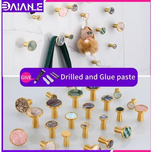 Bathroom coat hooks gold retail shop hangers Hole free installation adhesive hook robe hook on doors bathroom accessories