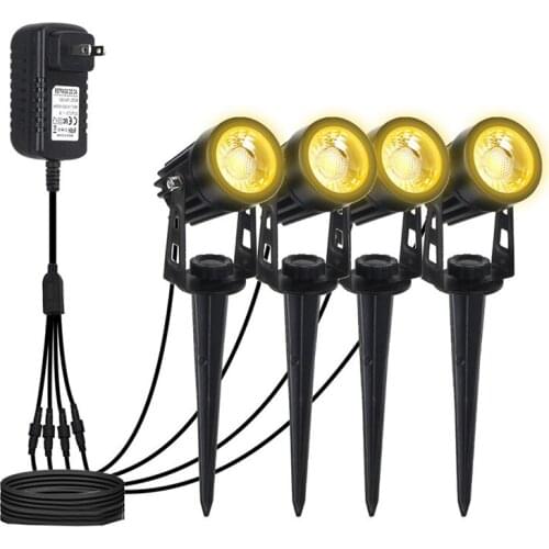 4 IN 1 Outdoor Garden Spike Lawn Lamps AC110V 220V 15W Outdoor Garden Landscape Path Tree Wall Spotlights