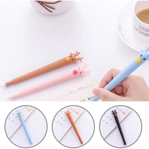 Lightweight Eco-friendly Christmas Cartoon Elk Writing Pen for Boys