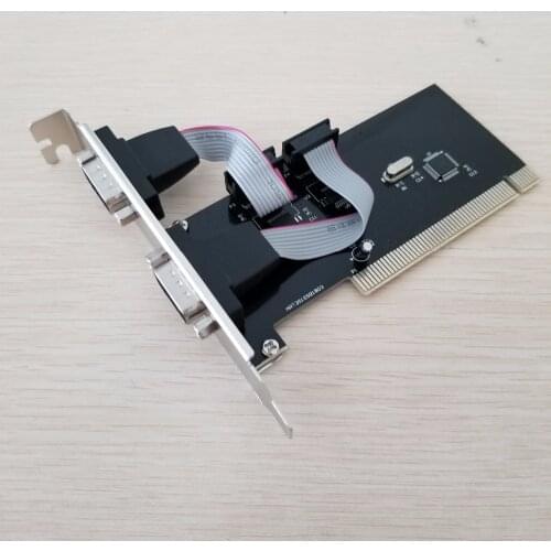 Desktop Computer Mainboard PCI Serial Card to 2-port RS232 DB9 Exterder Convert Card COM Port