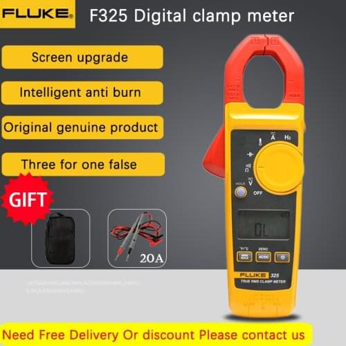 Fluke 325 True-RMS Clamp Meter AC DC Current and Voltage Tester Resistor Capacitance Frequency Temperature Multimeter