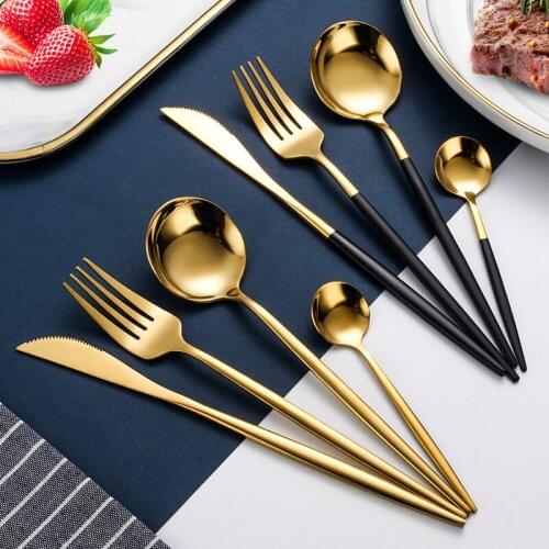 Flatware Stainless Steel Cutlery Set Green Gold Dinnerware Spoon and Fork Set Fruit Forks for Kids Chopsticks