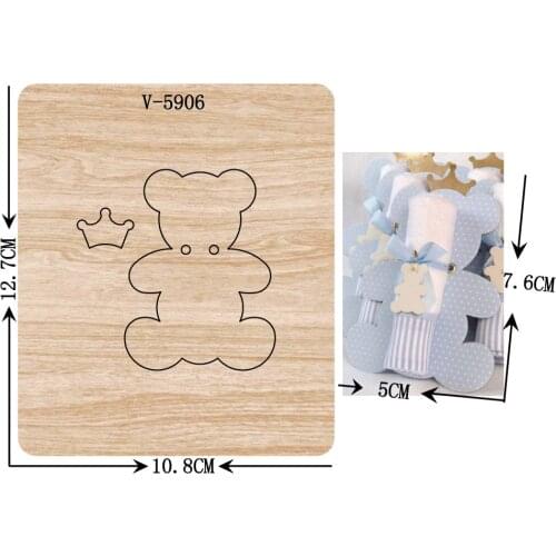 New Bear wooden dies cutting dies for scrapbooking Multiple sizes V-5906