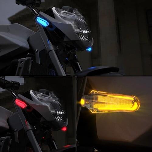 1 Pair Motorcycle Turn Signal Light Clear Lamp Body 12V Turning Indicator Bright Indicator Light for Motorcycle Scooter Bicycle
