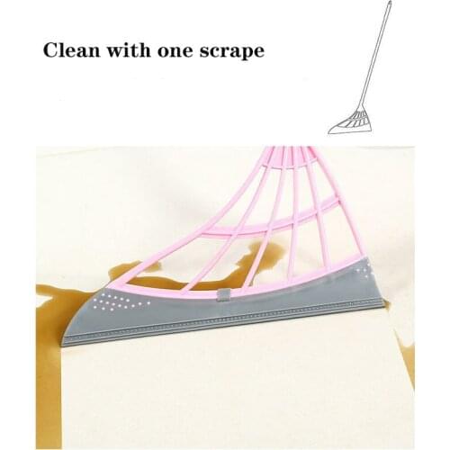 Magic Broom Floor Wiper Multifunctional Hand Push Sweeper Squeeze Rubber Mop for Floor Sweeping Brush Telescopic Rod