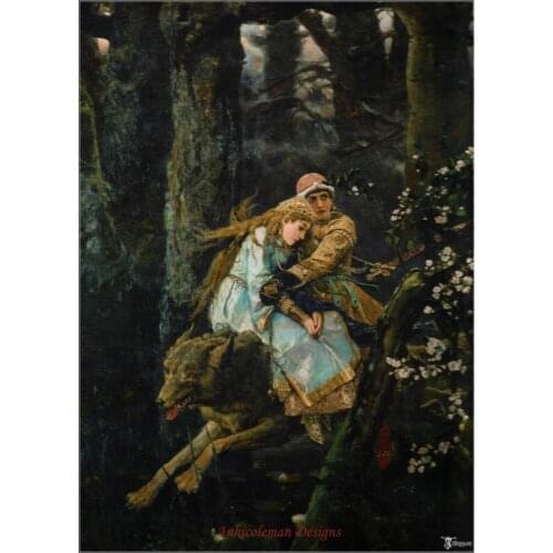Needlework for embroidery DIY French DMC High Quality - Counted Cross Stitch Kits 14 ct Oil painting - Riding Sacred Animal