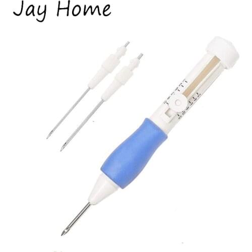 1Pc Embroidery Pen Adjustable Punch Needles with 2 Sizes Needles DIY Sewing Punch Needle Weaving Tools for Sewing Knitting Craft