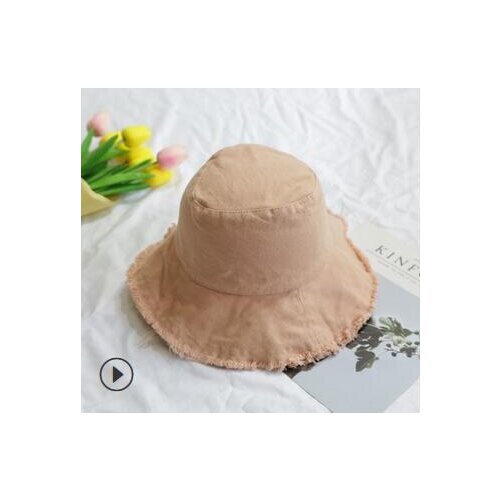 10pcs/lot Summer Washed Denim Sun Hat Women Fashion Tassel Floppy Cap Ladies Wide Brim Beach Bucket Hats