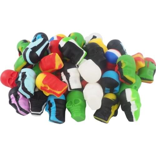 10pcs 15ml Skull Non Stick Silicone Container slick containers non-stick for silicone jar