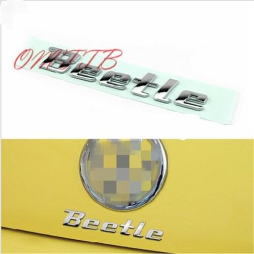 3D Metal Sticker Beetle Emblem Badge Chrome Letter Decal For Volkswagen VW Beetle Rear Trunk Door Body TDI TSI Auto car-styling