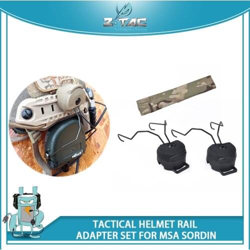 ZTac Helmet Rail Holder For Tactical MSA Sordin Headset FAST ARC MICH Helmet Accessory Helmet Softair Peltor Helmet Adapter Z148