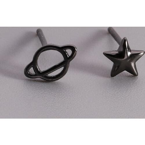 Miuoxion Retro Star Saturn Asymmetric Earrings Fashion Personality Party Jewelry For Women Feature Namour Charm Gift All Seasons