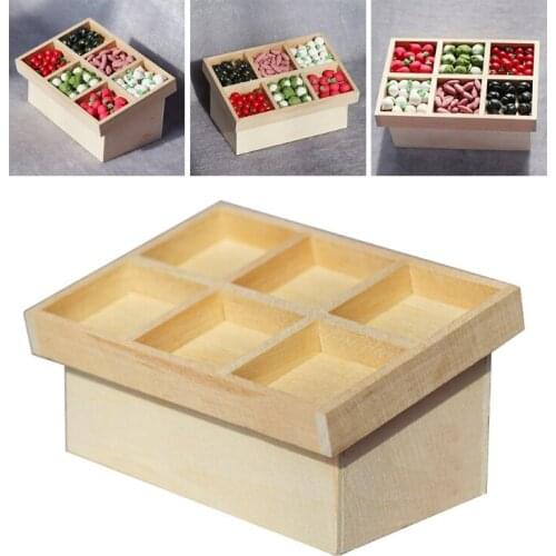 H55A Wooden 1:12 Scale Dollhouse Miniature Supermarket Shelves for Food Drink Display
