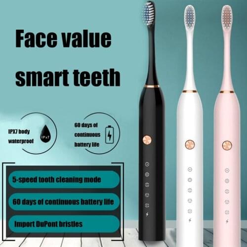 Electric toothbrush cleaning whitening USB soft hair rechargeable toothbrush body waterproof adult electric toothbrush SU210