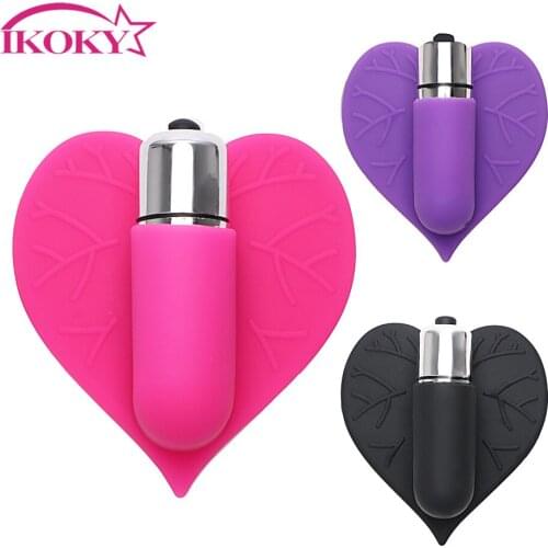 IKOKY Vaginal Stimulator Clitoris Massager G Point Orgasm Vibrator Silica Gel Heart-Shaped Adult Sex Toys Sex Toys For Women