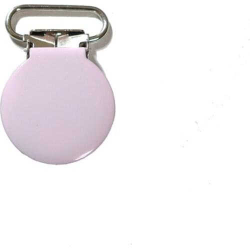 25pcs 20mm 3/4" #23 BABY PINK Round Pacifier Clips