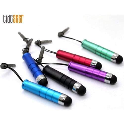 Mini Blullet Capacitive Stylus Touch Screen Pen Dust Plug for iPhone X 8 iPad Samsung Xiaomi Cellphone PC Tablets