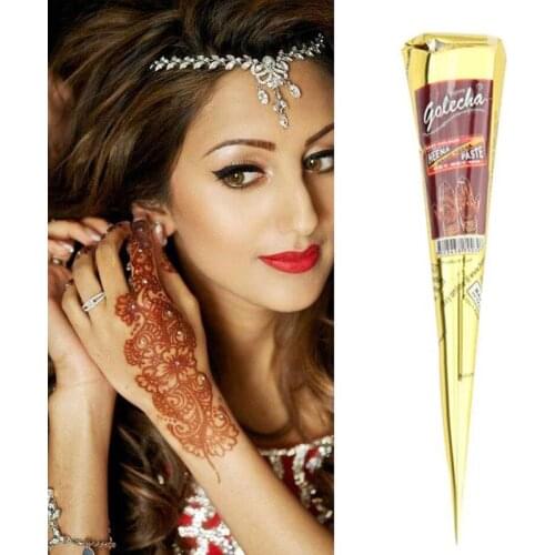 Natural Waterproof Indian Henna Body Paint Henna Art Colorful Cream Temporary Tattoo Paste Body Art Paint Henna