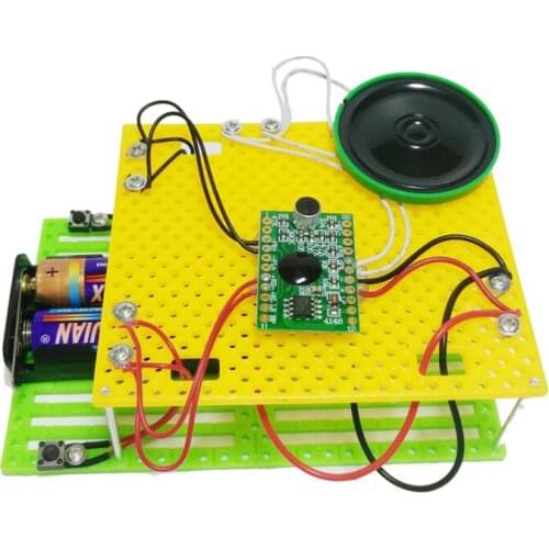 Science and technology small production small invention self made recorder DIY puzzle assembly toy small experiment manual