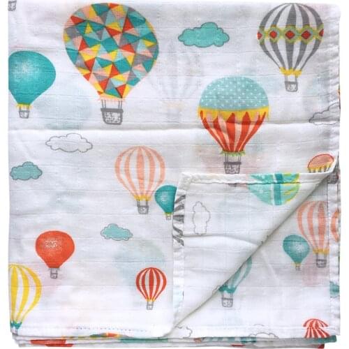 New Prints Baby Swaddle Wraps Bamboo Cotton Baby muslin Blankets Baby Stroller Cover