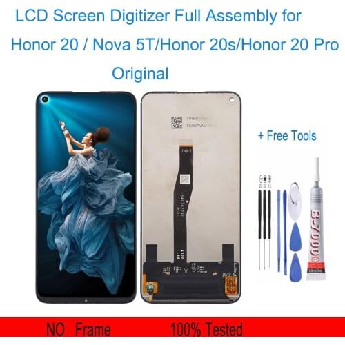 Original Display screen LCD Screen and Digitizer Full Assembly with Frame for Huawei Honor 20 / Nova 5T /Honor 20 Pro