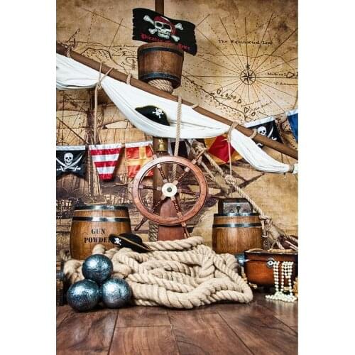 Sailing map backgrounds Art portrait polyester vintage kid photography backdrops for photographer studio props fotografia S-3192