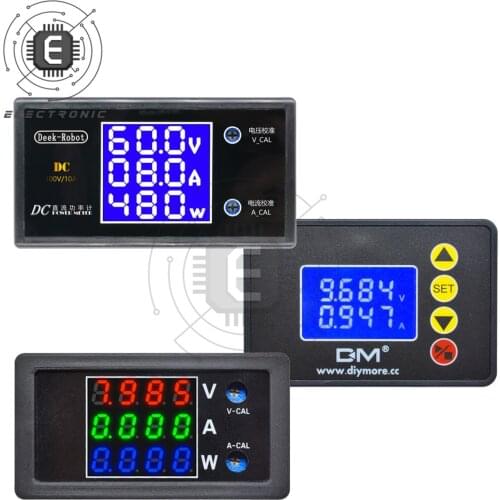 DC 100V 10A 1000W Digital Voltmeter Ammeter Wattmeter Panel Amp Volt Voltage Current Meter Tester Detector LED Display Auto Car