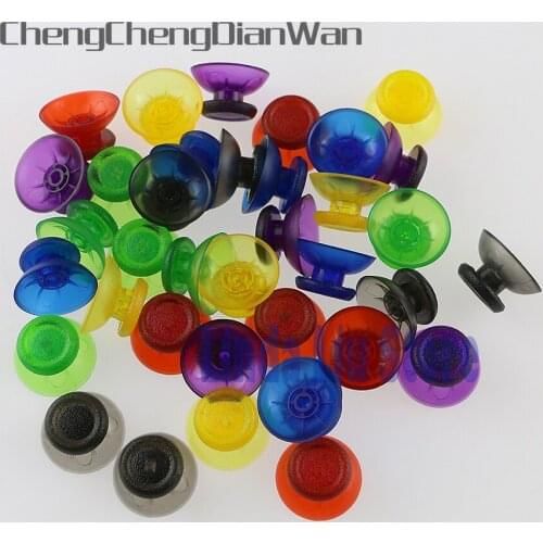 ChengChengDianWan 50pcs 200pcs Transparent Mushroom Thumbsticks Analog Plastic 3D Joystick cover clear caps for PS4 Controller