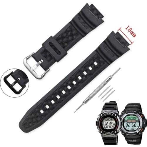 High Quality Silicone Sweat Proof Watch Band For Casio G-shock SGW300 AE1000 W-800H W218H W-S210 AQS810 W800H Anti-fall Strap