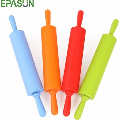 EPASUN Large Size Non-stick Silicone Fondant Rolling Pin Fondant Cake Dough Roller Decorating Cake Roller Crafts Baking Tool