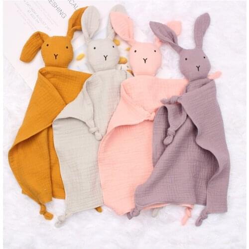 Baby Saliva Towel Soft Newborn Baby Soothe Appease Towel Infant Cute Bunny Sleeping Dolls Toy Plush Comforting Toy Baby Towel