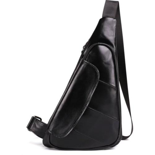 Fashion Badge Cross Body Messenger Shoulder Bags Cow leather Sling Chest Bag Men Bum Hip Belt Waist Bag For Man