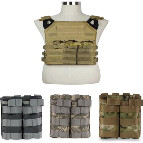 Tactical Double Magazine Pouch 1000D Nylon Molle Cartridge Holder For Hunting Airsoft Paintball Shooting Vest Accessories Bag