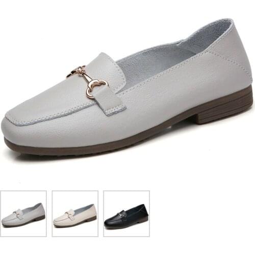 Womens Shoes Flats Loafers Ladies Fashion Leather Brand Sneakers Womens Designer Flat Ladies Shoes Woman Luxury Female Footwear