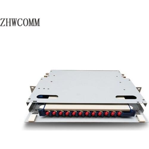 ZHWCOMM 19 inch 12 core Pull type optical fiber distribution frame FC ODF port Rack Mounted Indoor fiber patch panel