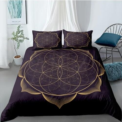 Fashion Bedding Sets 2/3pcs Leaf Geometric Pattern Duvet Cover Pillowcases Twin Queen King Size Quilt Cover Comforter Covers