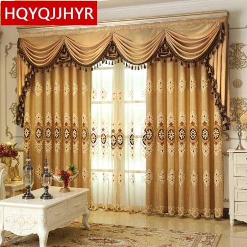2016 European and American style luxury embroidered curtains for living Room sheer curtains for bedroom window curtain kitchen