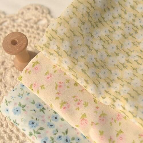 3 Colors Small Floral Pastoral Small Fresh Fabrics, Tops, Dresses, Long Skirts, Han Garments, Anti-wrinkle Soft Fabrics