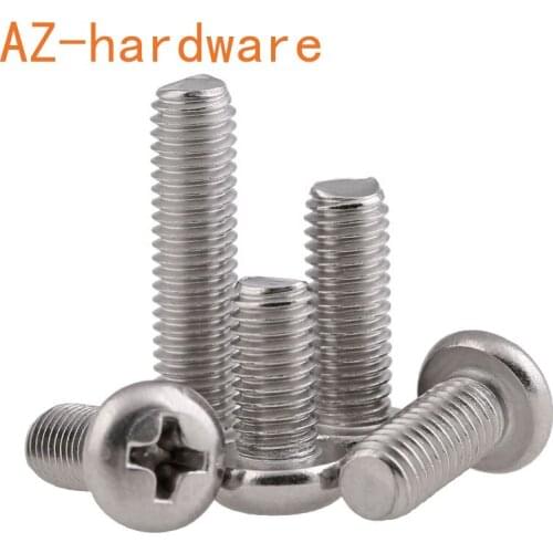 304 stainless steel cross round head screw gb818 pan head cross machine screw PM Yuan machine m1-m3.0 50PCS