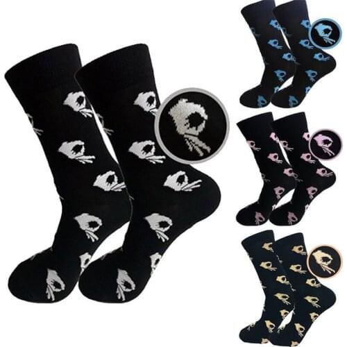 4 Color Punk Rock Unisex Socks 3D Print Terror Skeleton Toe Socks Men Hip Hop Scary Skull Five Finger Odd Bone Women Short Socks