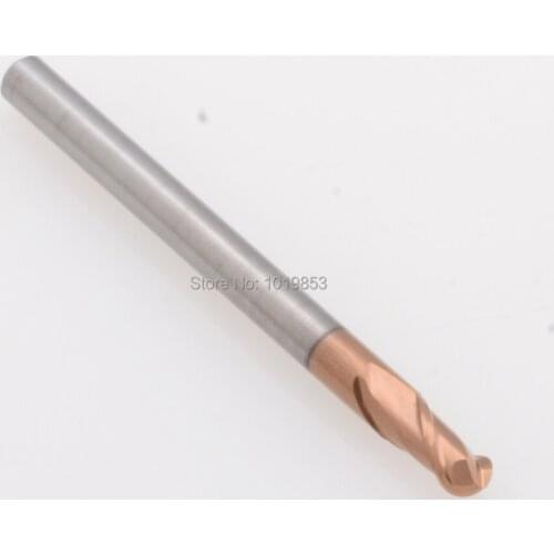 5pcs SLONS for 55HRC R1.5x3x50L or R0.5 R0.75 R1 or R1.5 or R2 CNC milling cutter solid carbide BALL NOSE end mill for steel or