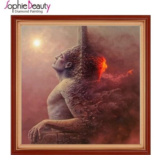 2018 New Arrival New Paintings Europe Diamond Embroidery 5d Diy Painting Angel And Devil Fire Cross Stitch Rhinestone Mosaic