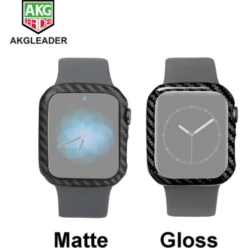 Carbon Fiber Cover For Apple Watch Series 5 4 40mm 44mm Luxury Protective Case For Apple Watch 1 2 3 38mm 42mm Watch Cases Frame