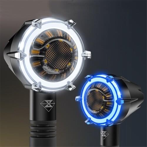 Spirit Beast Motorcycle Turn Signal Lights Modified Waterproof Decorative Lamp LED Angel Eyes Daytime Running Lights 12V 2PC