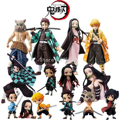 Kimetsu no Yaiba Anime Figure ARTFX J Kamado Tanjirou Action Figure Demon Slayer Agatsuma Zenitsu Kamado Nezuko Figurine Toys